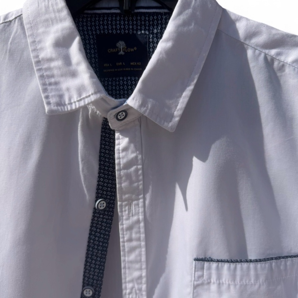 Craft Flow Men's Short-Sleeve Button-Down Shirt - White - Picture 6 of 10